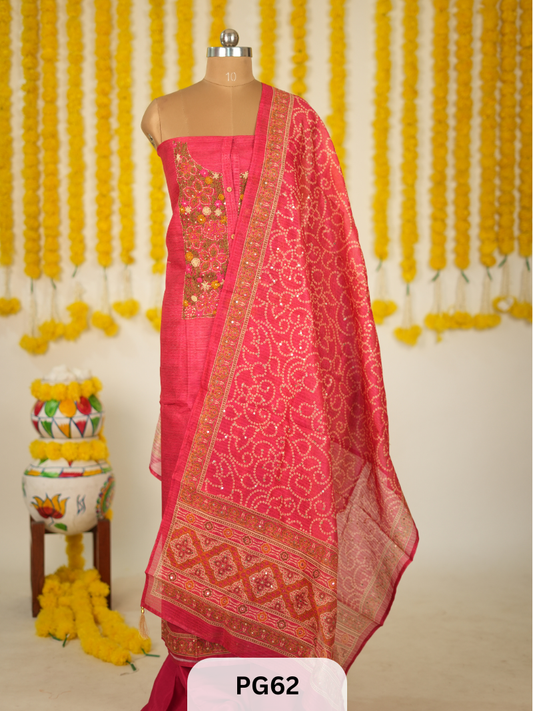 PREMIUM HAND WORK - GREEN SILK SALWAR SUIT
