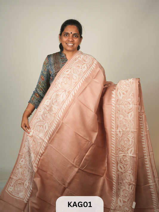 PURE BHISNUPUR BATIK HANDPAINTED SAREE