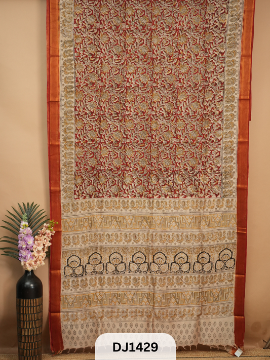 KALAMKARI CHENNURI SILK SAREE