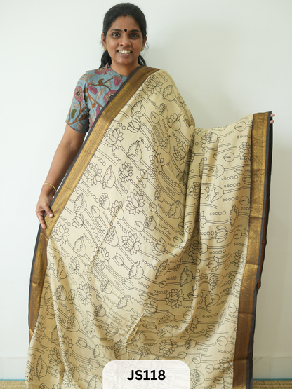 PURE CHENNURI SILK WITH MANGALAGIRI NIZAM BORDER
