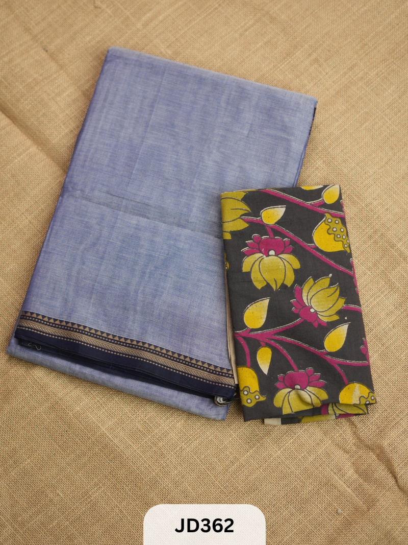 NARAYANAPET ELITE BORDER - 1MTR KALAMKARI BLOUSE FREE!