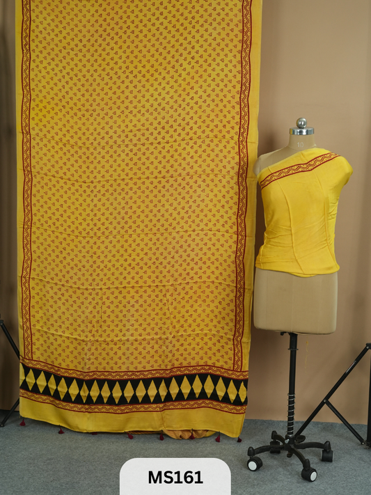 Modal Silk Saree with Ajrakh Print