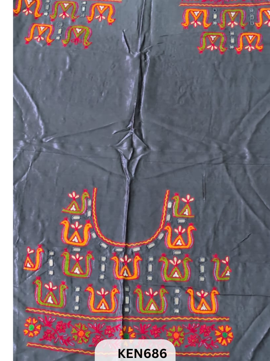 MASHRUSILK HAND AARIWORK UNSTITCHED BLOUSEPIECE