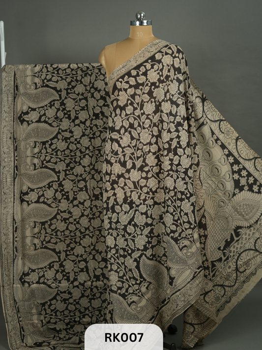 Kalamkari malmal cotton saree