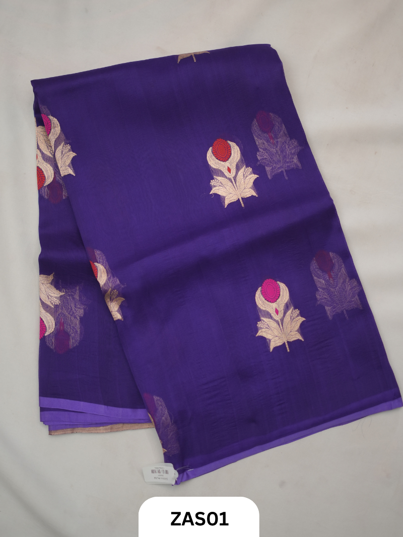 Pure Kora Organza Handloom Saree