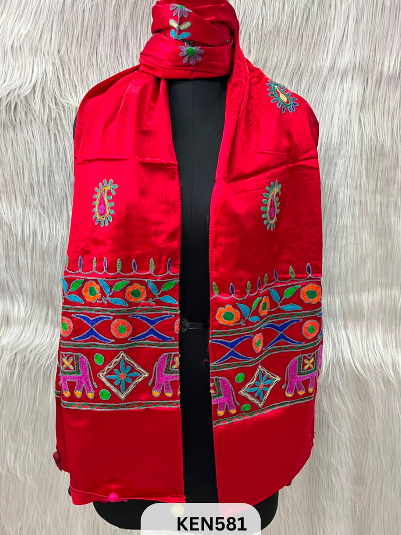 MUSHRU HAND AARI WORK STOLE