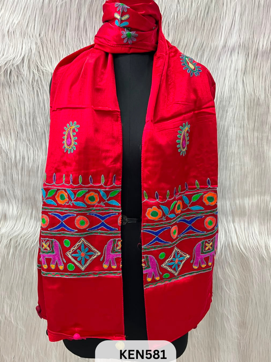 MUSHRU HAND AARI WORK STOLE
