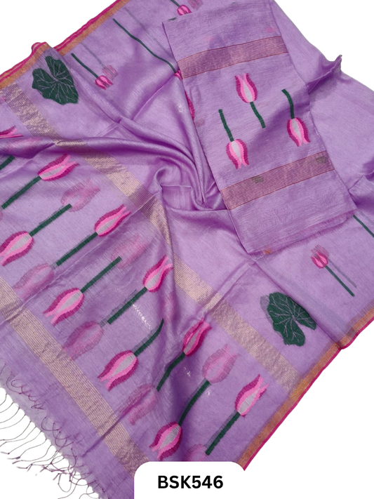 Premium Pure Handloom Linen Silk Salwar  Top 2.7 mtr  Duppata 2.5 mtr