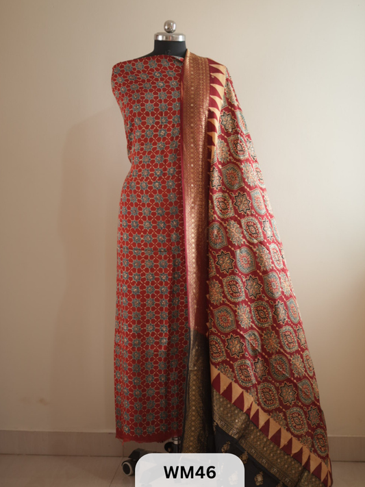 MODAL SILK TOP WITH DOLA DUPPATTA - 2PCS