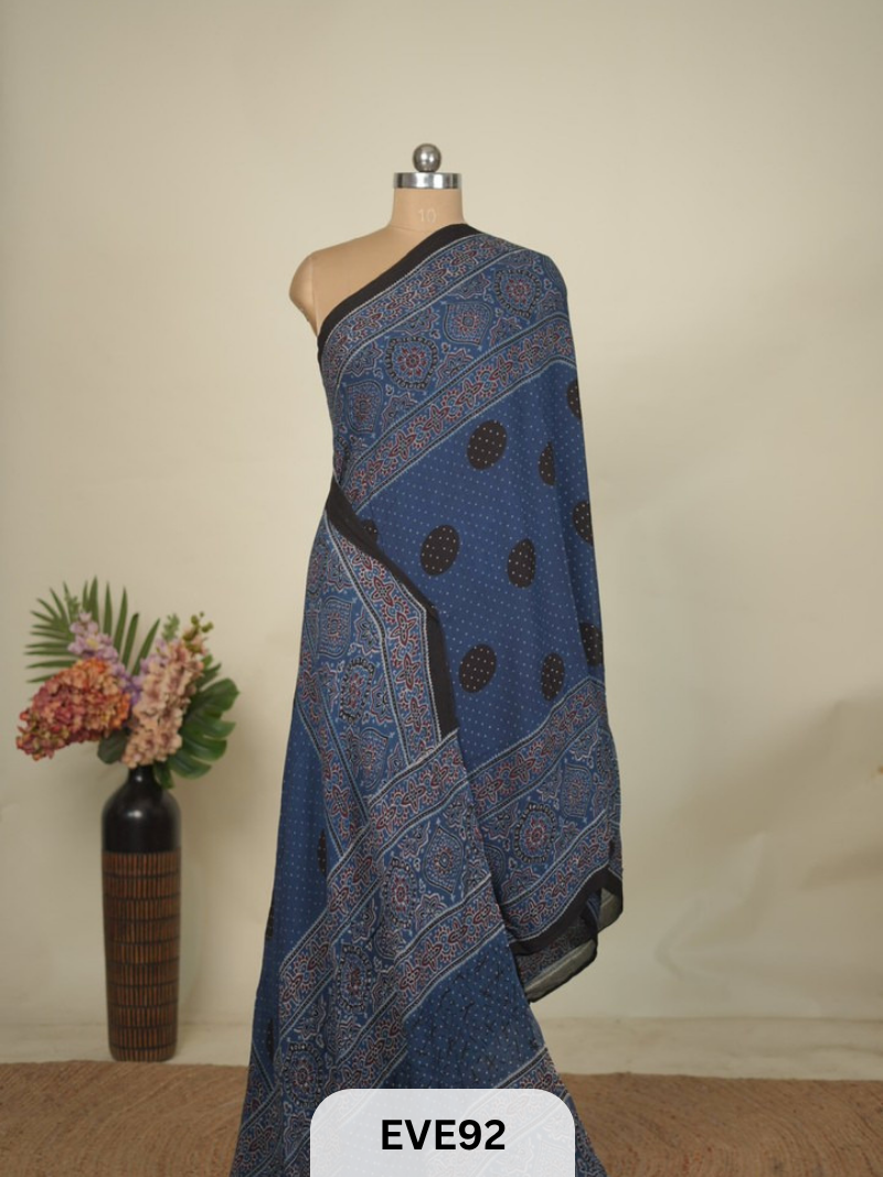 CHINON CHIFFON AJRAKH HANDBLOCK