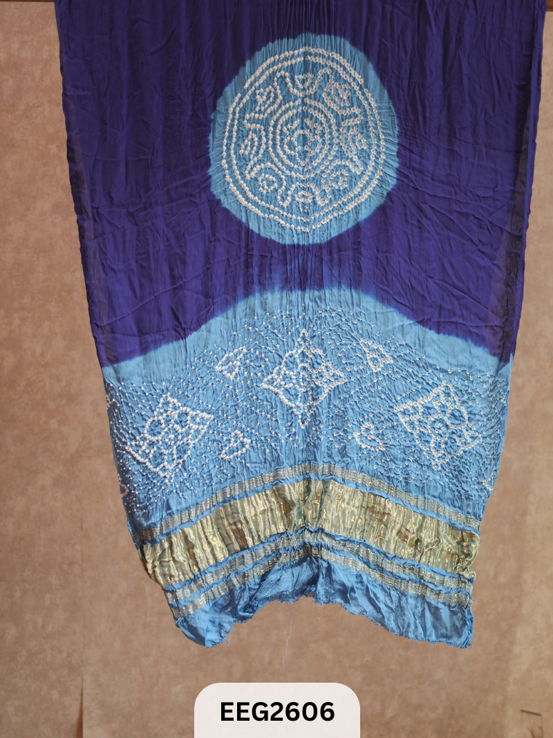 MODAL BANDHEJ KASUMBO DUPPATTA WITH TISSUE BORDER