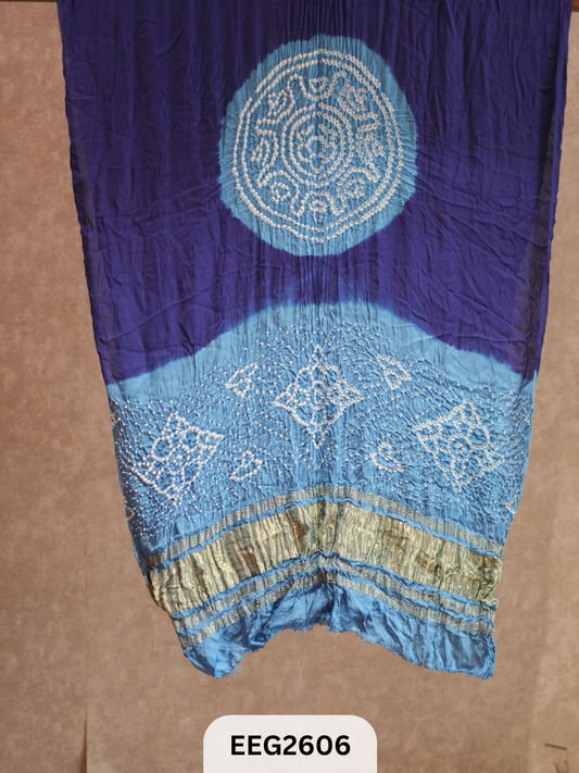 MODAL BANDHEJ KASUMBO DUPPATTA WITH TISSUE BORDER