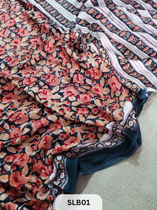 NASPHAL AJRAKH VANASPATHI MODAL HANDBLOCK PRINT SAREE