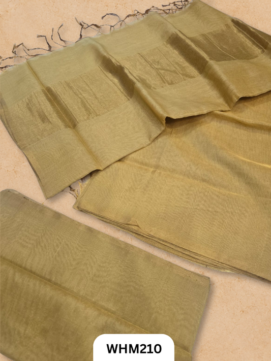 Pure Tissue Maheshwari Handloom Dress Material 2Pcs