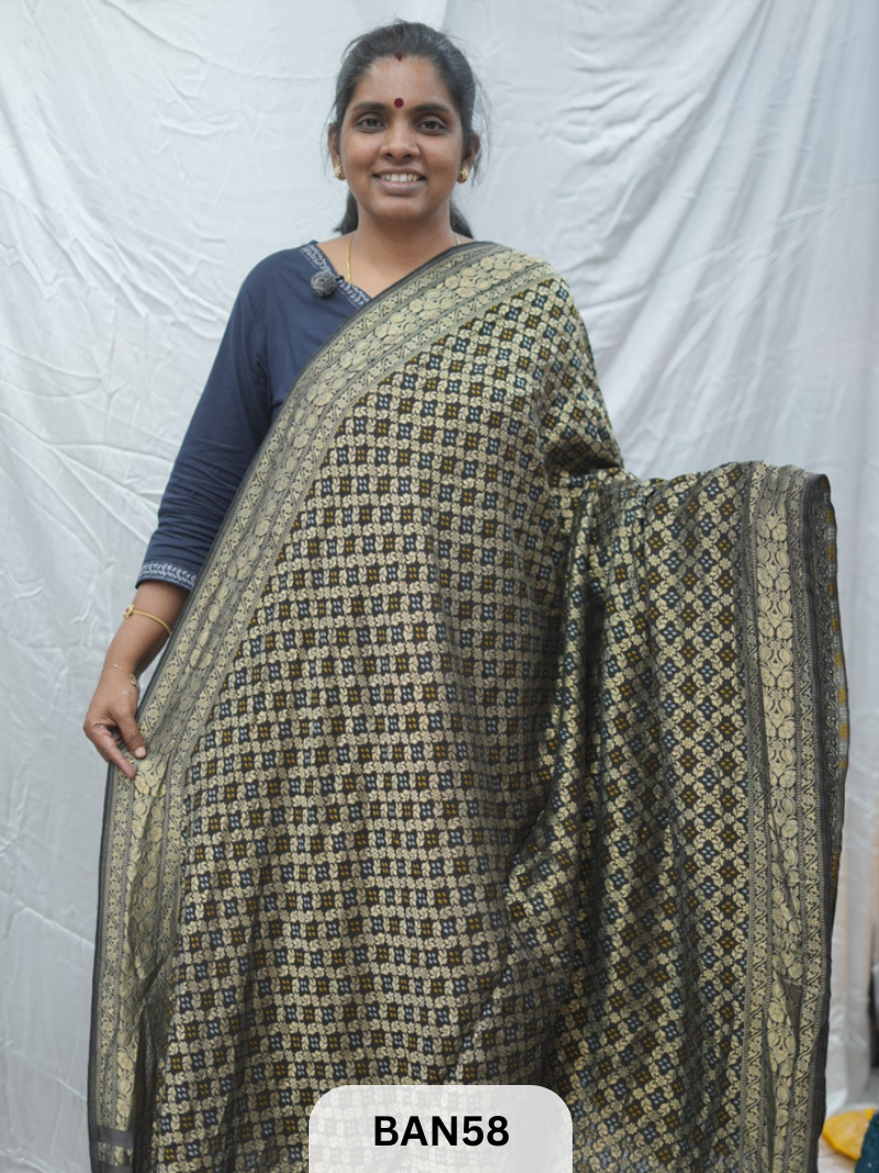 GEORGETTE WEAVING BANDHEJ SAREE