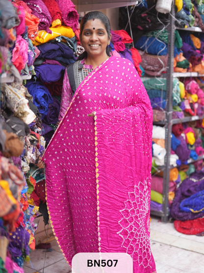 SEMI TISSUE WITH MAKDI PALLU - LADGI PATTA