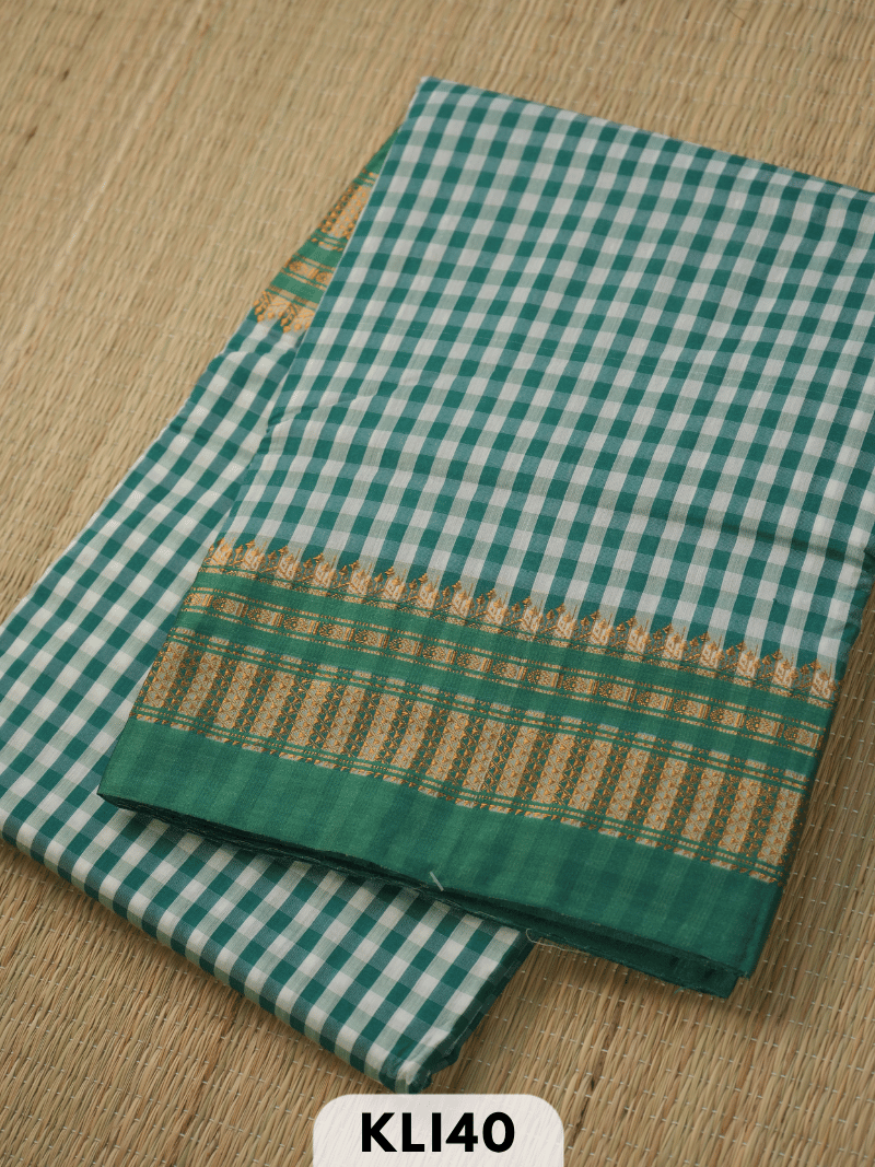 ILKAL CHECKS TOPI BORDER SAREE