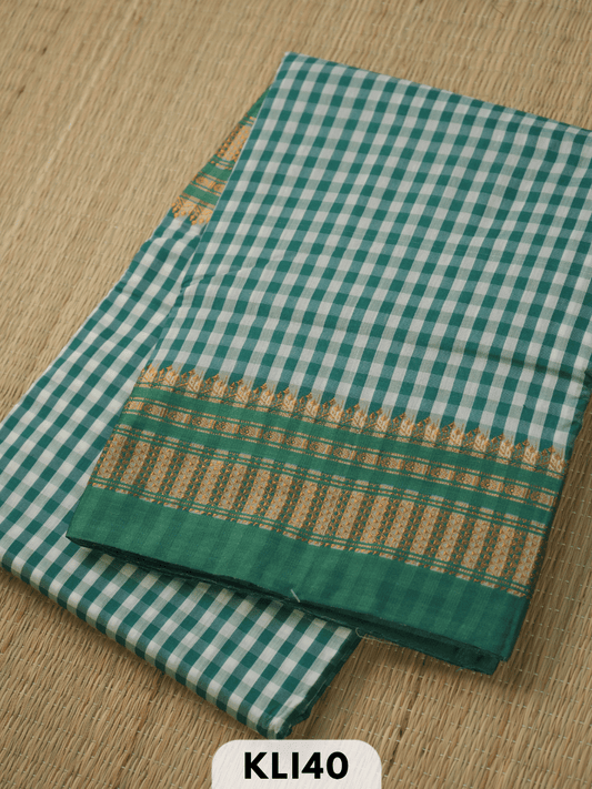 ILKAL CHECKS TOPI BORDER SAREE