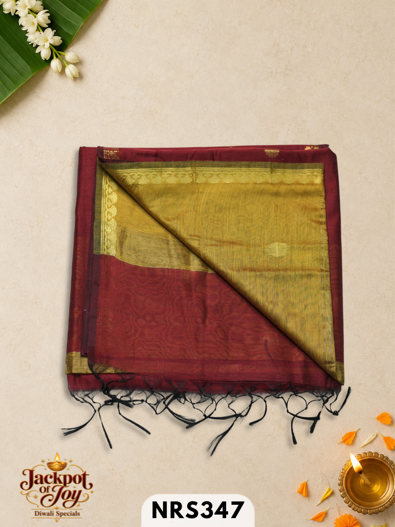 Chanderi inspired Maheswari Saree