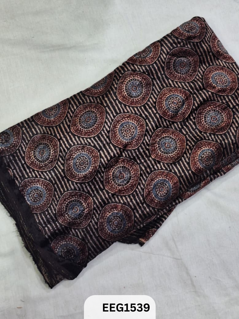 VELVET AJRAKH PRINT FABRIC-1MTR