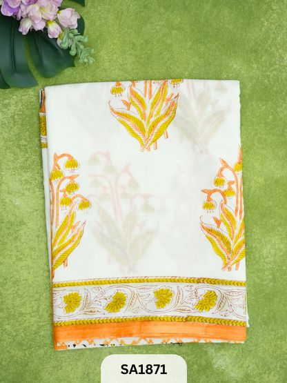 PURE MAL COTTON-SANGNER BLOCK PRINT