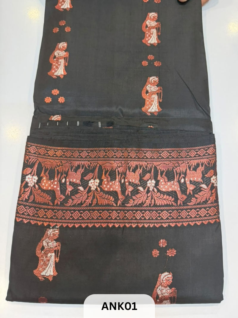 Pure Handloom baluchari Silk Saree