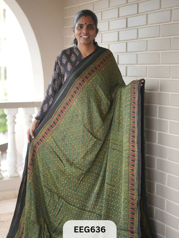 AJRAKH MODAL SAREE - JACKPOT