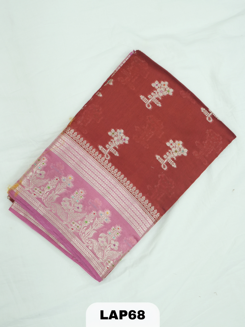 Banaras kora dupion silk saree