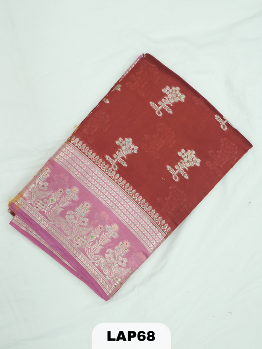 Banaras kora dupion silk saree