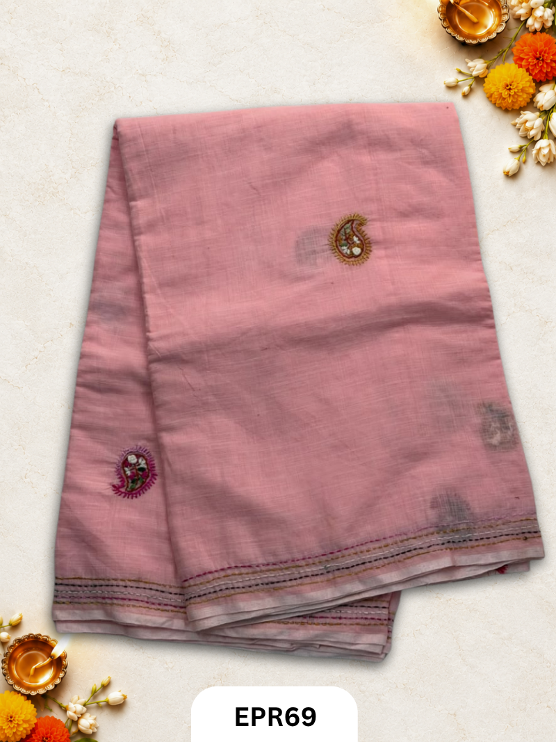 Linen With Embroidery Lambani Saree