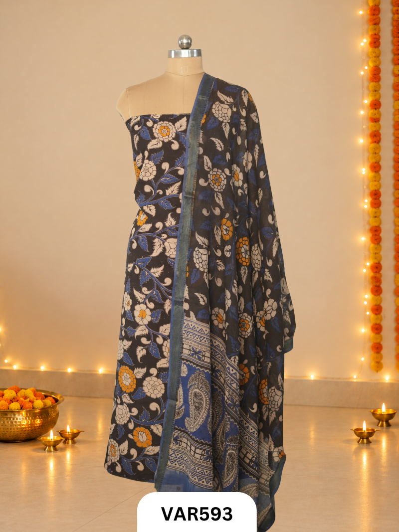 Kalamkari 2 Pcs Salwar Suit - Top2.5 Mtr and Duppatta