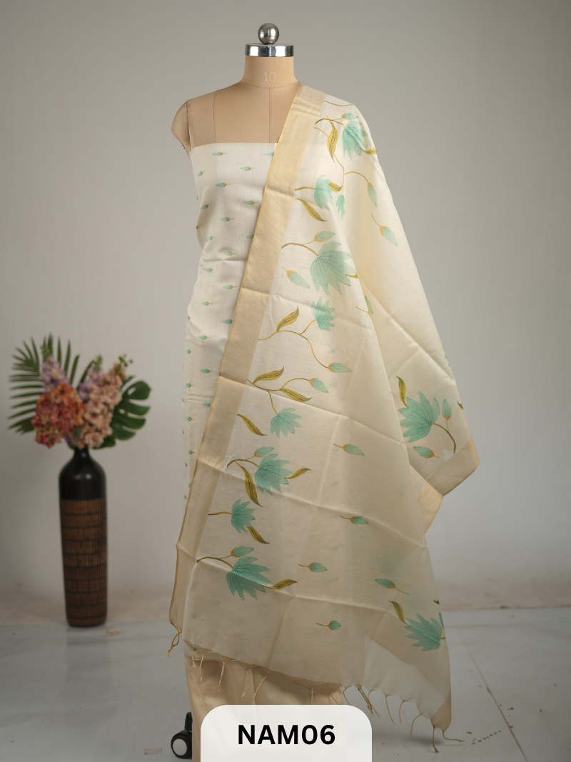 TISSUE CHANDERI PICHWAI INSPIRED SALWAR 3PCS