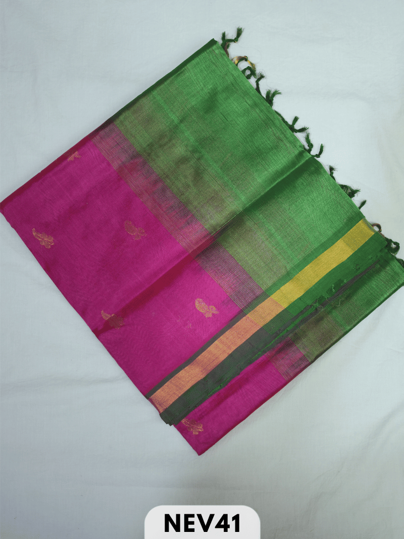 SMALL BORDER WITH BODY BUTTA SILK COTTON SAREE