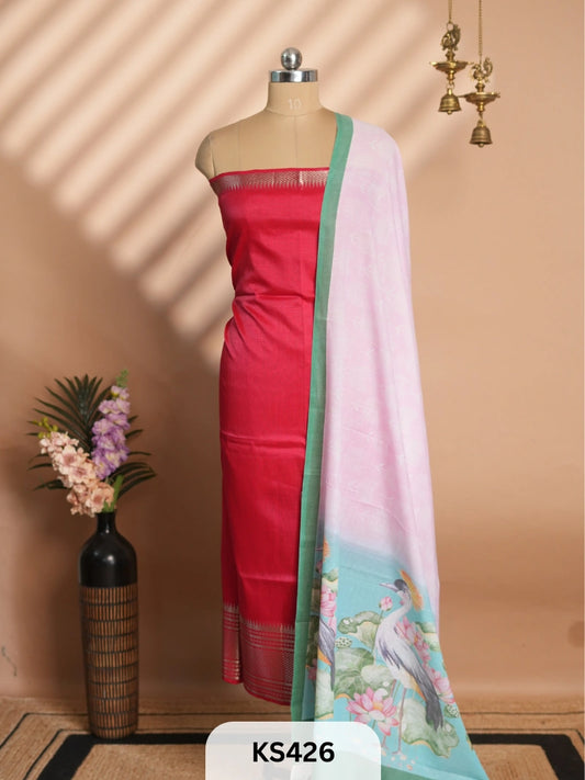 MANGALGIRI PATTU TOP AND DUPPATA - 2 PCS