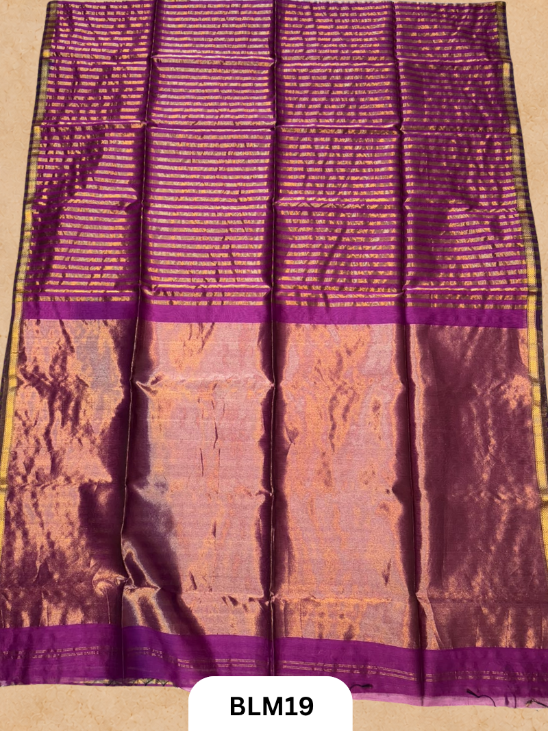Maheshwari Tissue Stripe Saree
