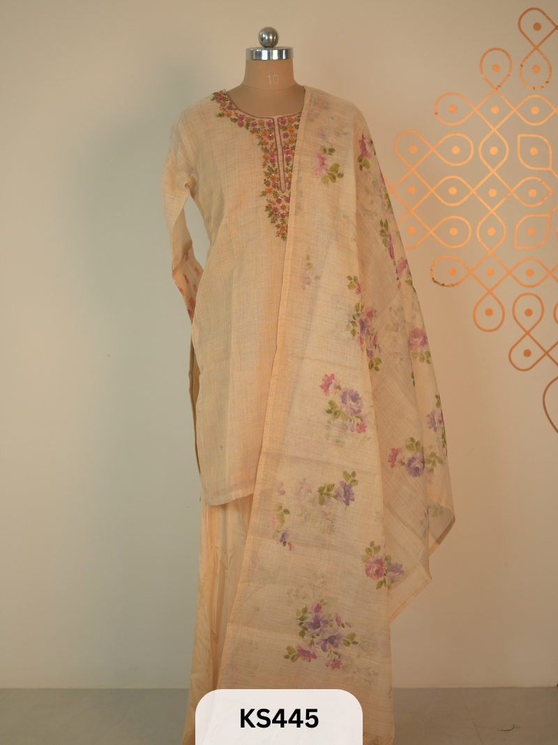 TISSUE LINEN 3PCS SALWAR SUIT