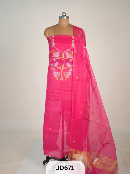 JAMDHANI LINEN TOP WITH DUPATTA