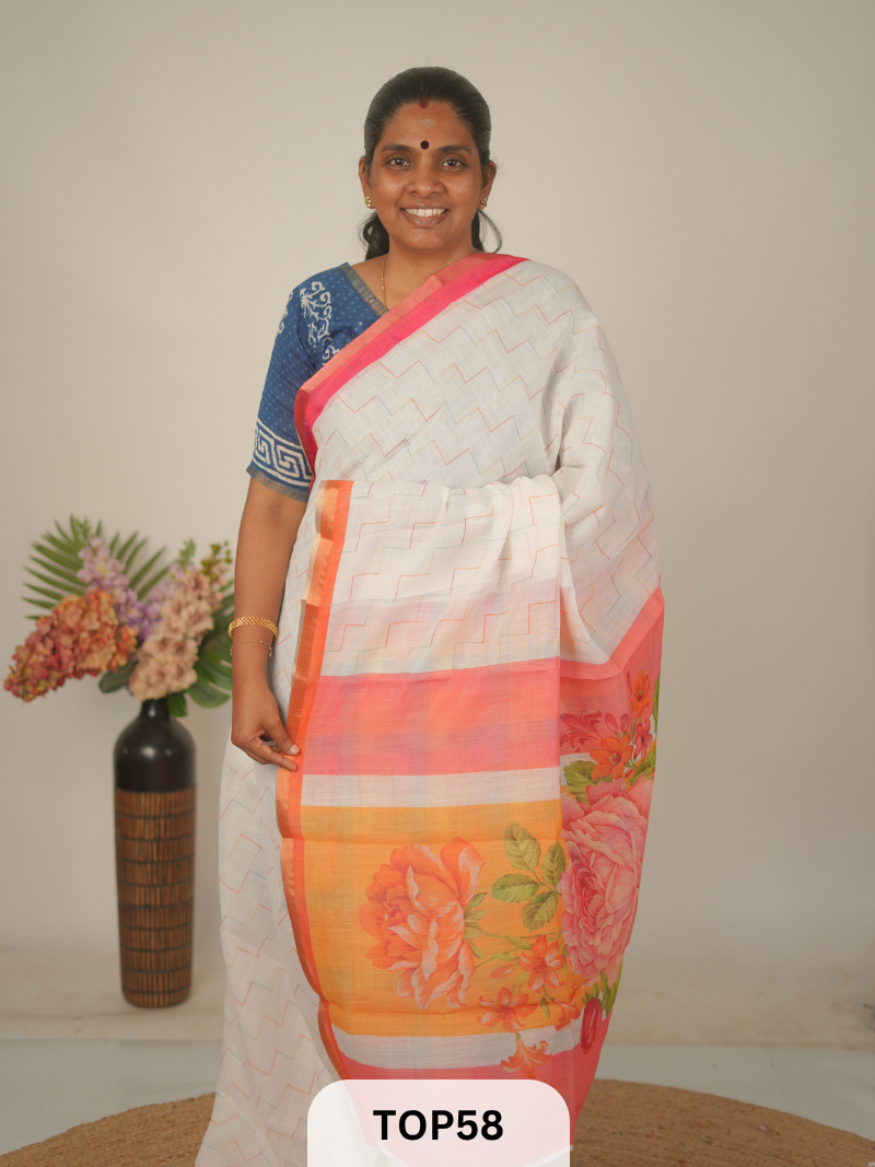 RAAGA SILK SAREE WITH MADRAS KATTAM BLOUSE