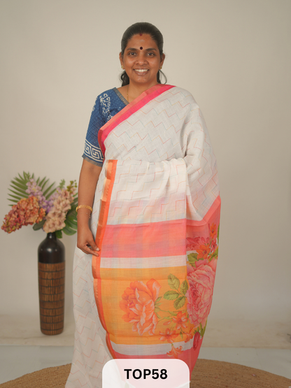 RAAGA SILK SAREE WITH MADRAS KATTAM BLOUSE
