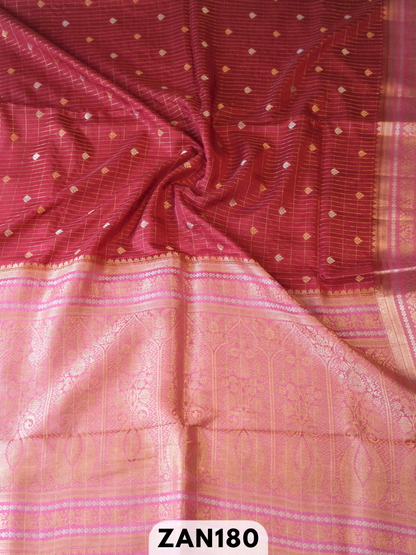 Pure Dupion kanchipuram fusion Rich pallu saree