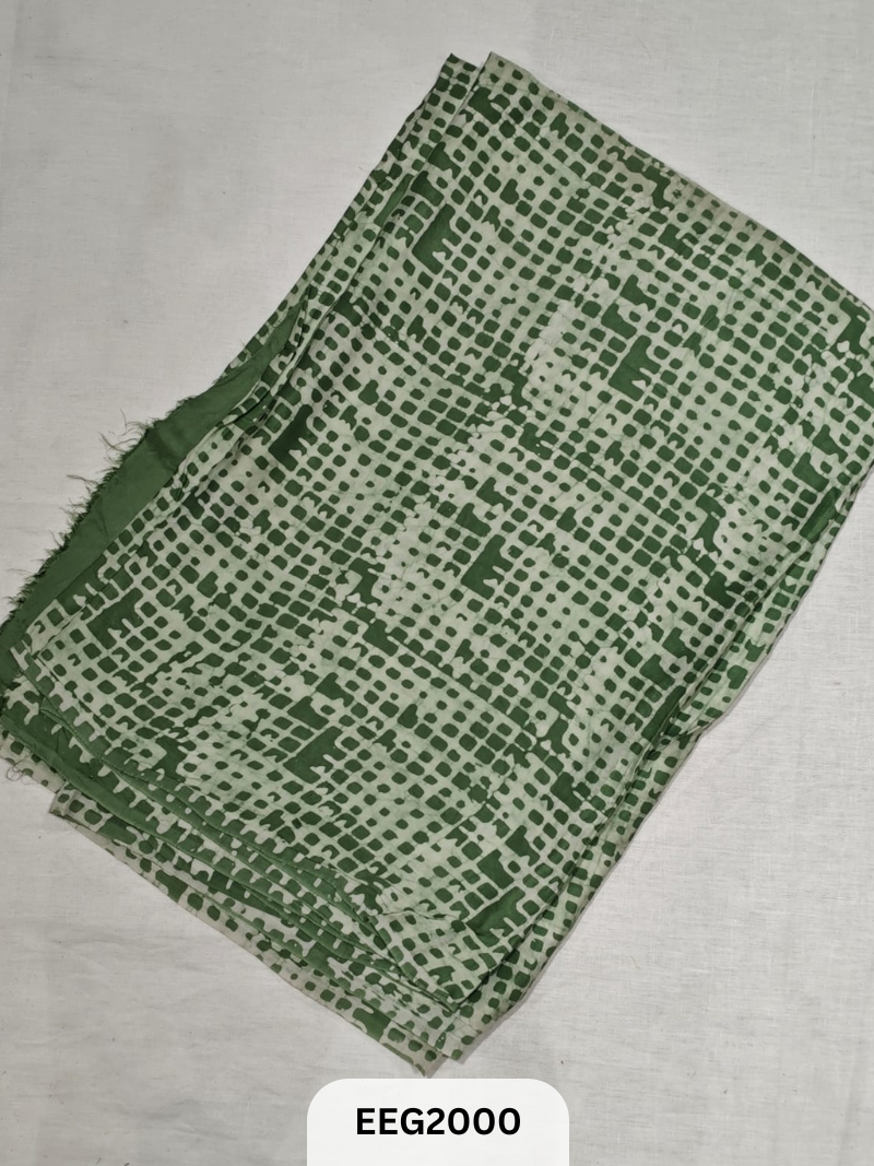 MODAL SILK WITH AJRAKH BATIK HANDBLOCK PRINT - 1MTR