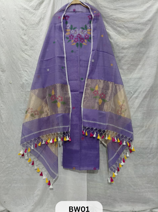 MUSLIN JAMDHANI PAITHANI TOP & DUPATTA | HANDLOOM