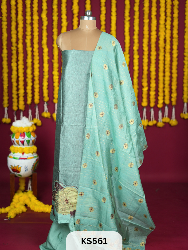 JAMDANI WEAVE SILK HANDWORK SALWAR