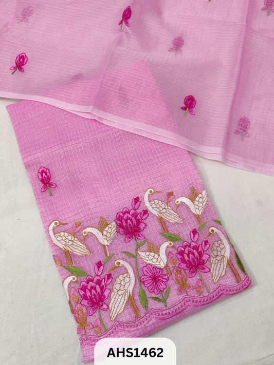 Soft Kota Embroidery Work Dress Material Top & Dupatta