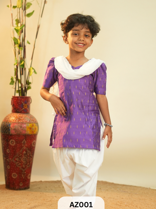 Duppion silk top and Silk cotton pant