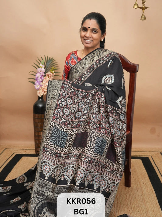 DOLA SILK - AJRAKH HANDBLOCK PRINT