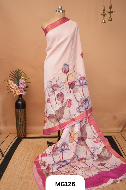 HANDLOOM MANGALGIRI SAREE | DIGITAL PRINT