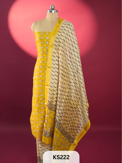 Jaipur Handblock Print Maheshwari Silk