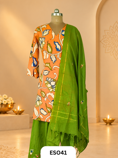 Premium Printed Cotton 3 pcs kurti set