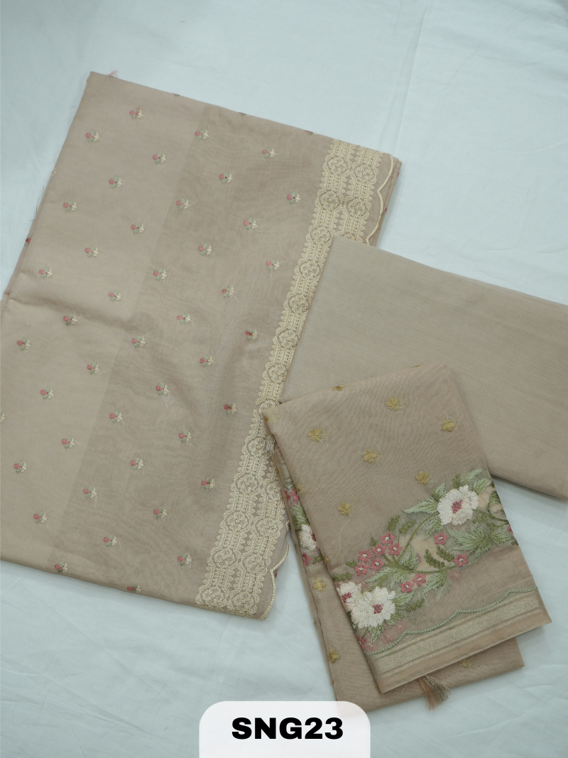 Banarasi mulchanderi 3 Pcs Salwar Suit